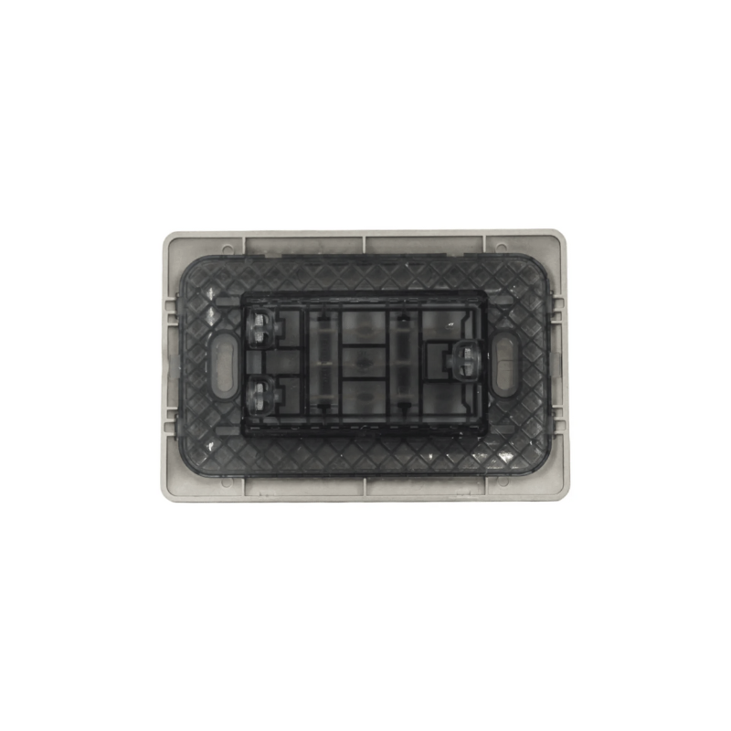 Enchufe Triple Puenteado 10A 250V Café