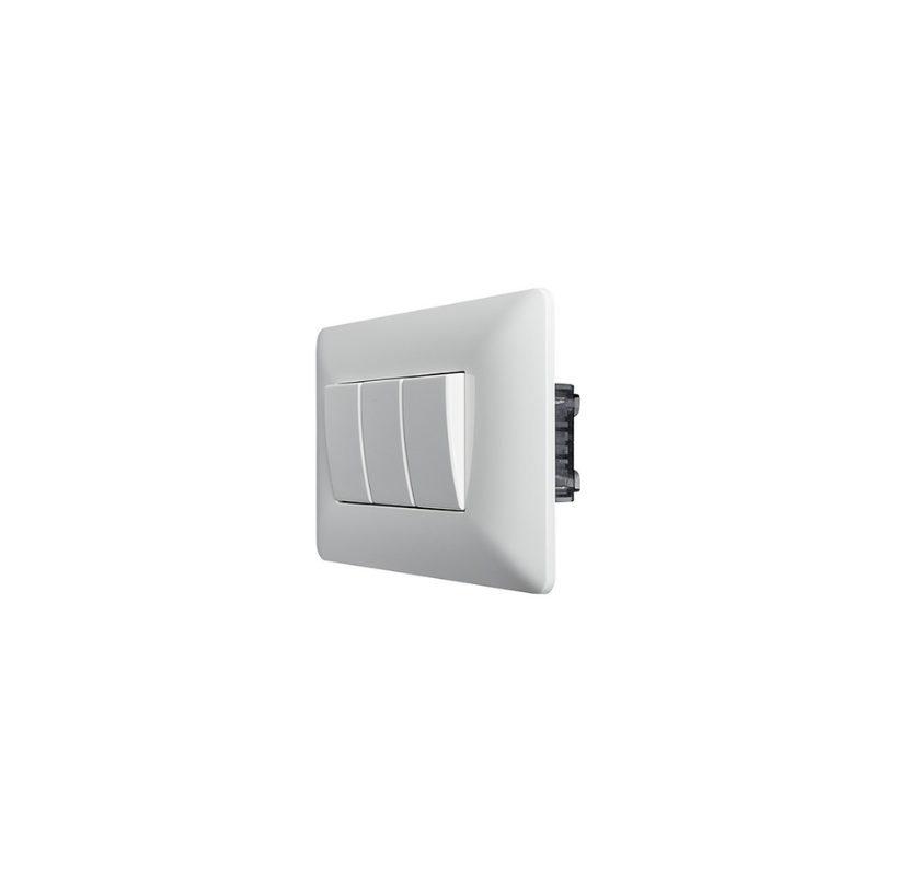 Interruptor Triple Blanco 9/15 10A 250V SEC