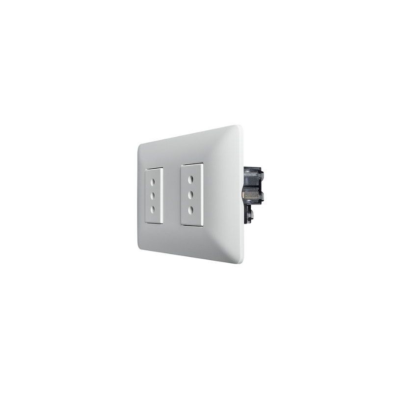 Enchufe Doble Blanco 10A 250V SEC