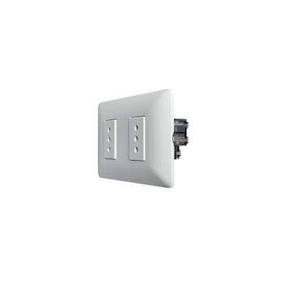 Enchufe Doble Blanco 10A 250V SEC