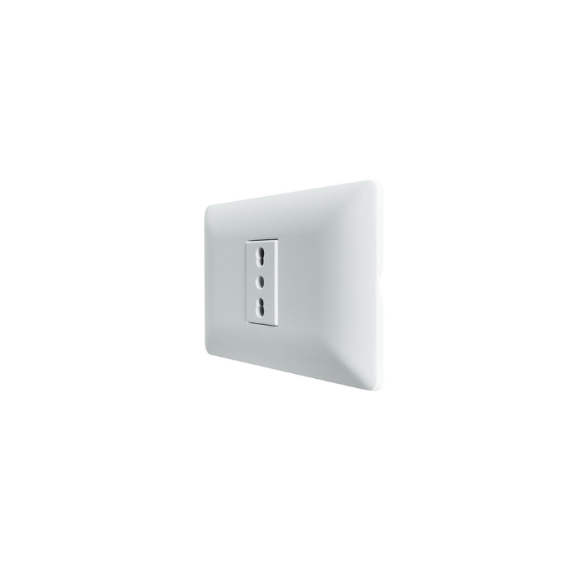 Enchufe Tomacorriente Simple Blanco Bipaso 10/16 220v Sec