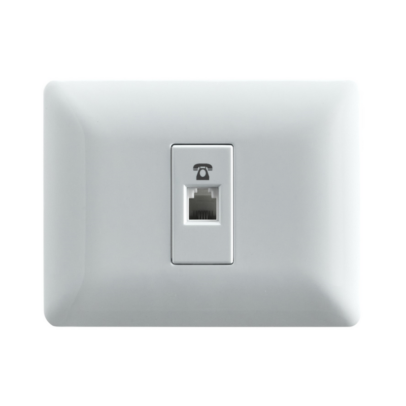 Toma Conexion Telefonica Rj11 Blanco 10A 250V