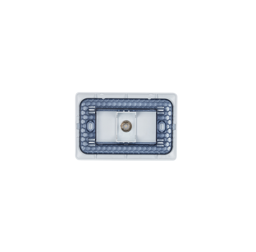 Toma Coaxial Rg6 Tv Video Armado Hembra Blanco