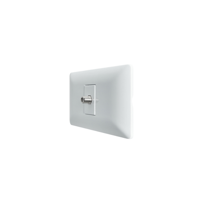Toma Coaxial Rg6 Tv Video Armado Hembra Blanco