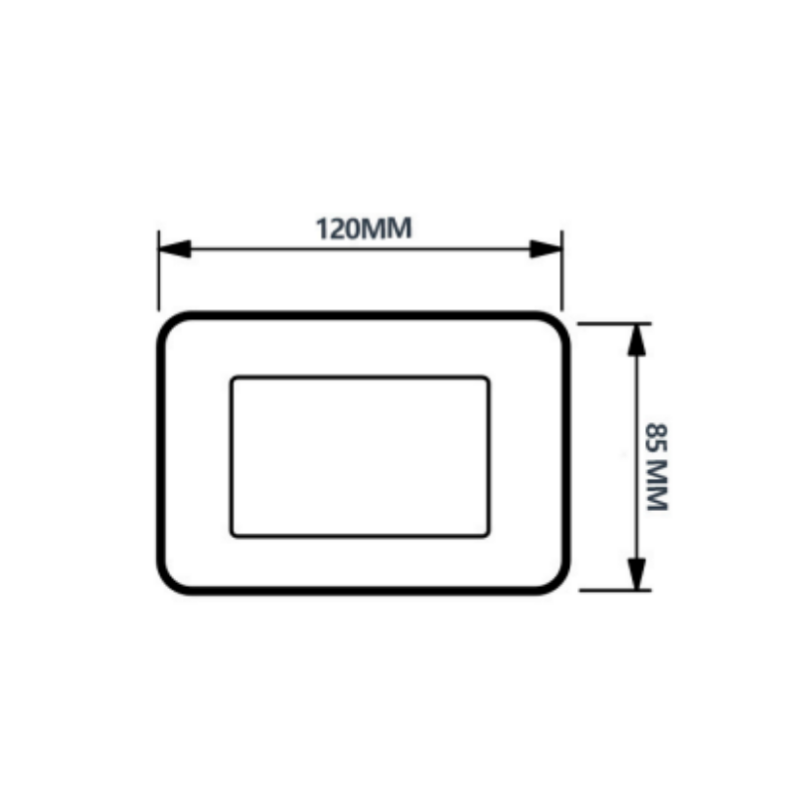 Placa Triple para modulo con Soporte Blanca