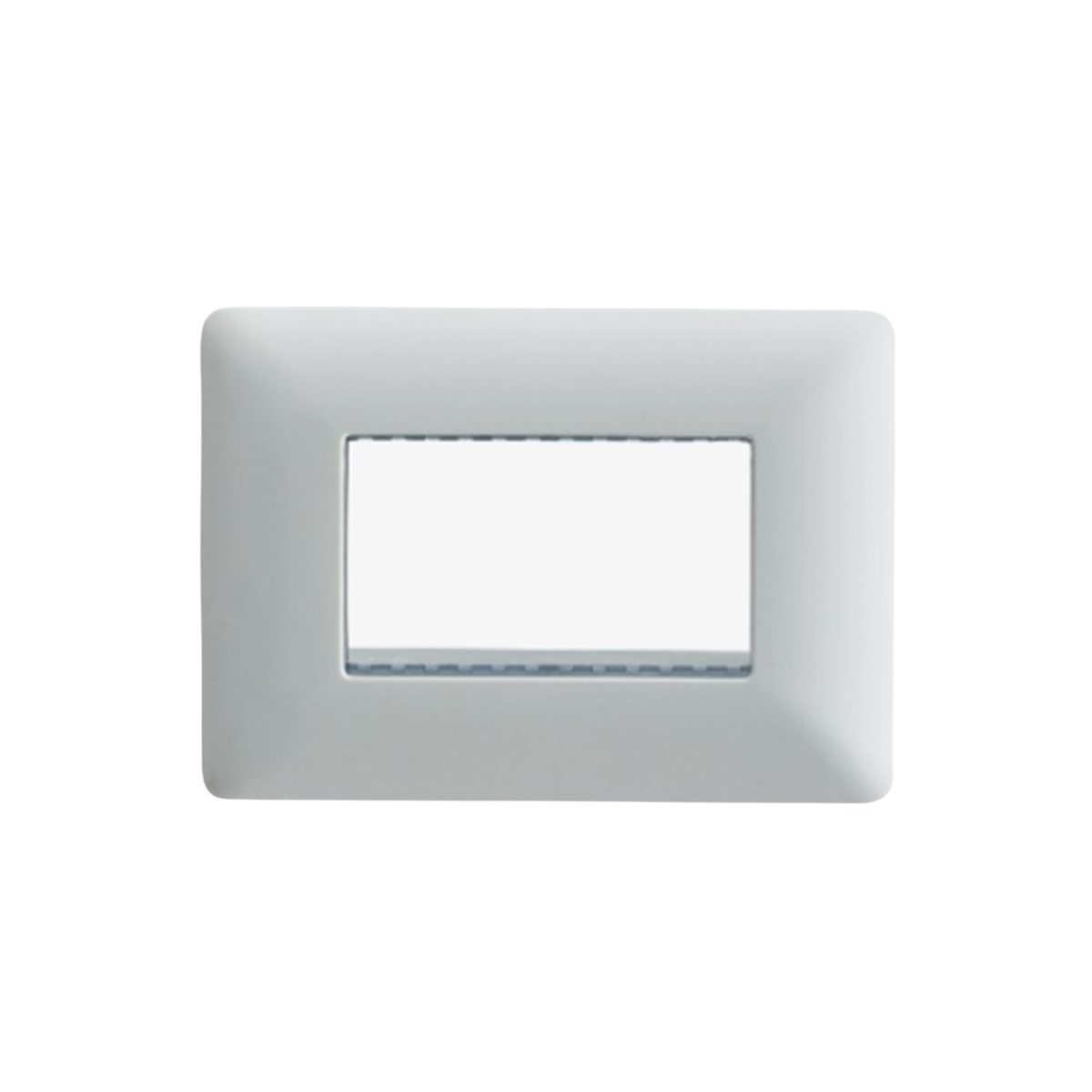 Placa Triple para modulo con Soporte Blanca