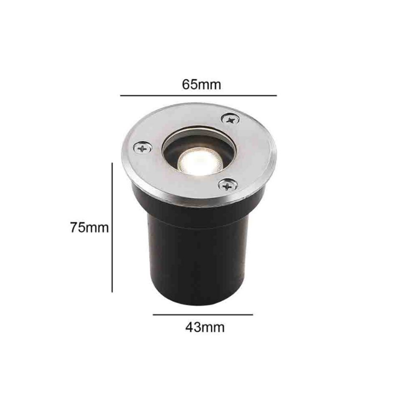Foco embutido Para Piso 1W 3000K IP67