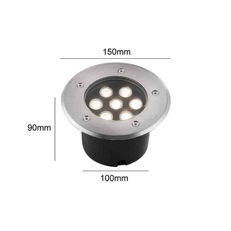 Foco embutido Para Piso 7W 3000K IP65