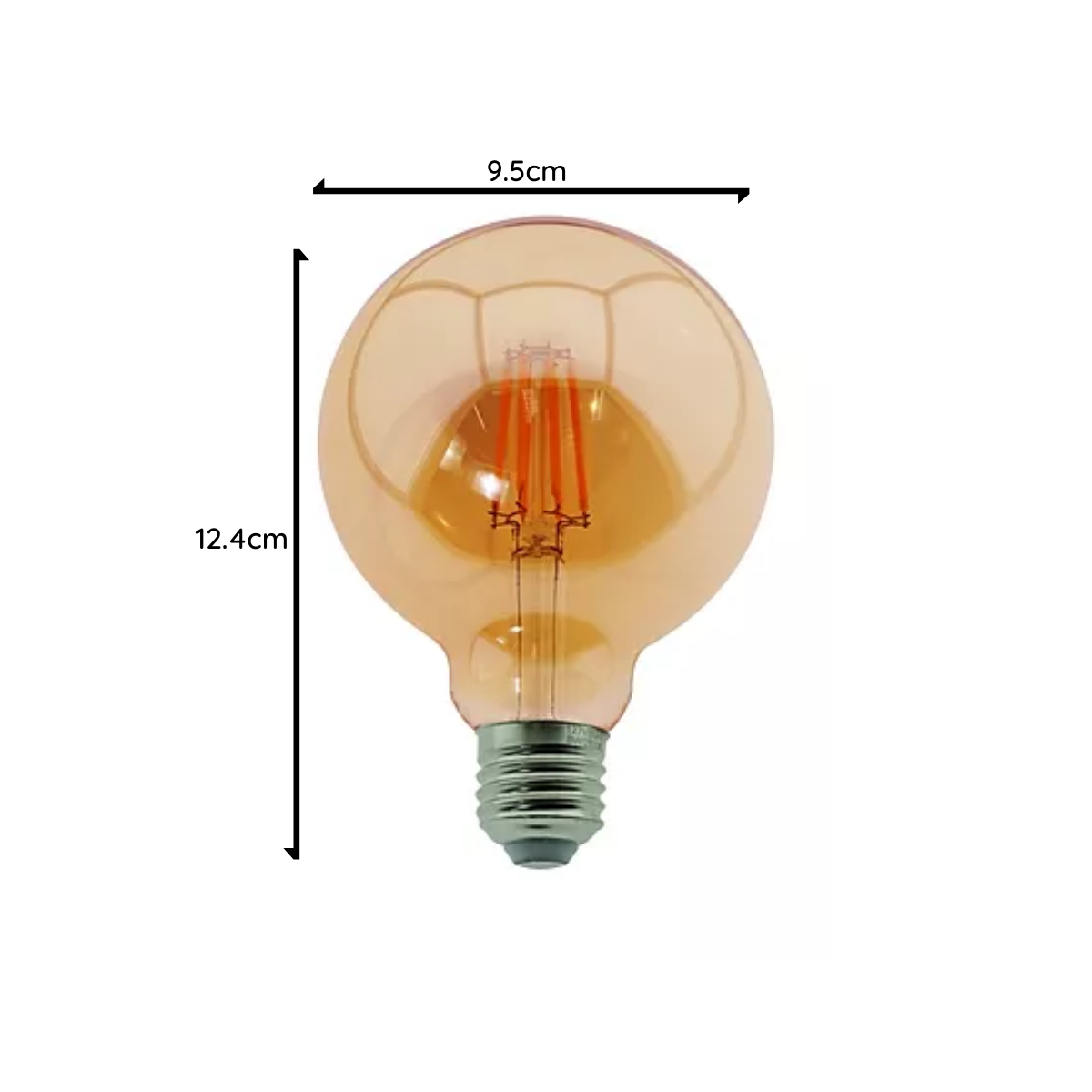 Ampolleta Led G95 Globo Bola Vintage Retro 4w E27 2700k