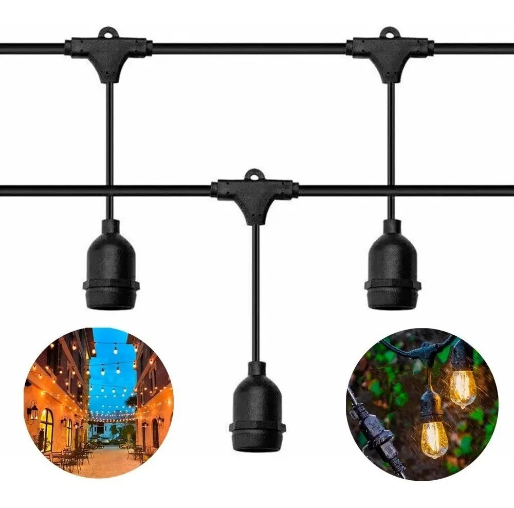 Guirnalda Decorativa Exterior de 10 metros con Ampolletas Edison 4W