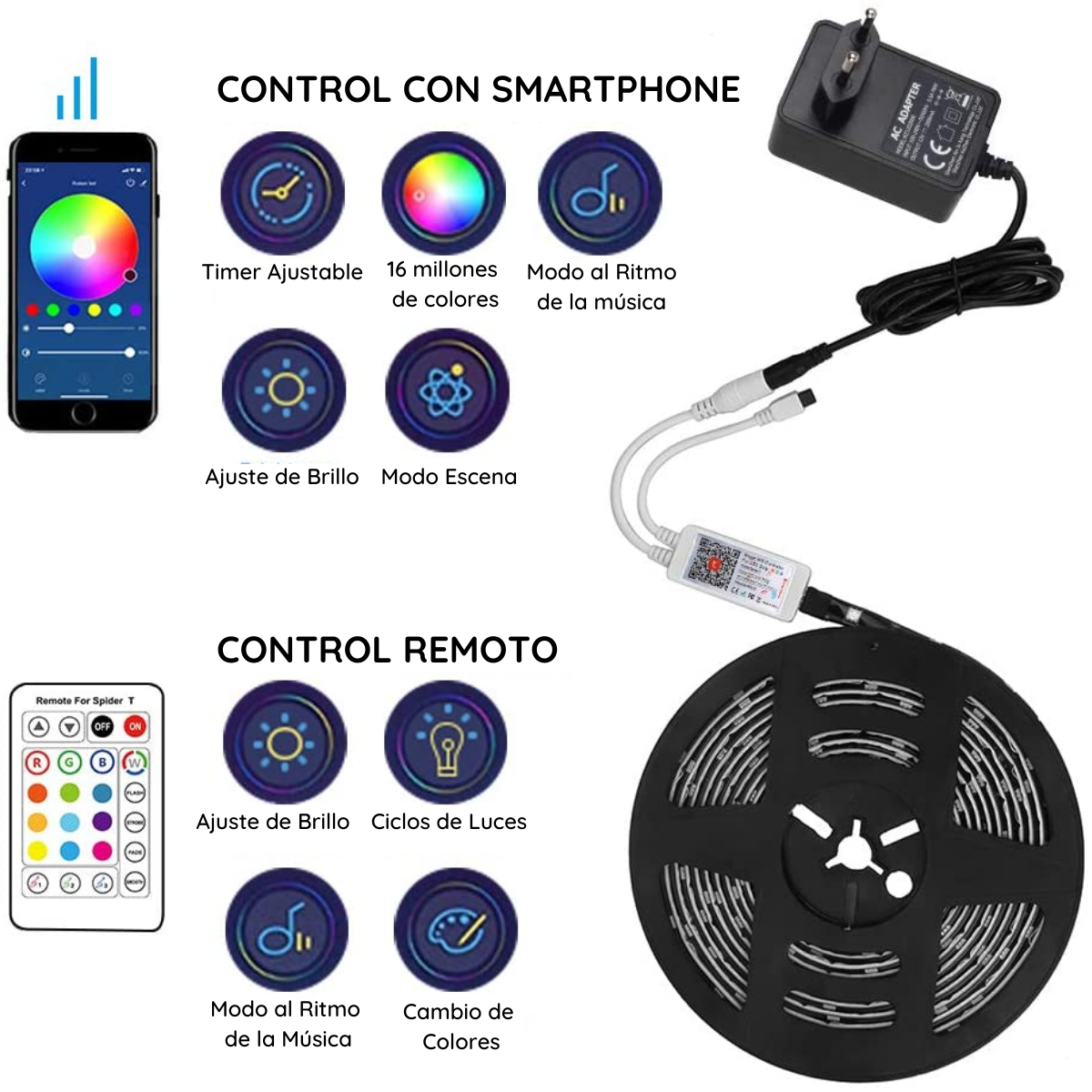 Cinta Led  RGB Smart Bright 24W 5MT WIFI