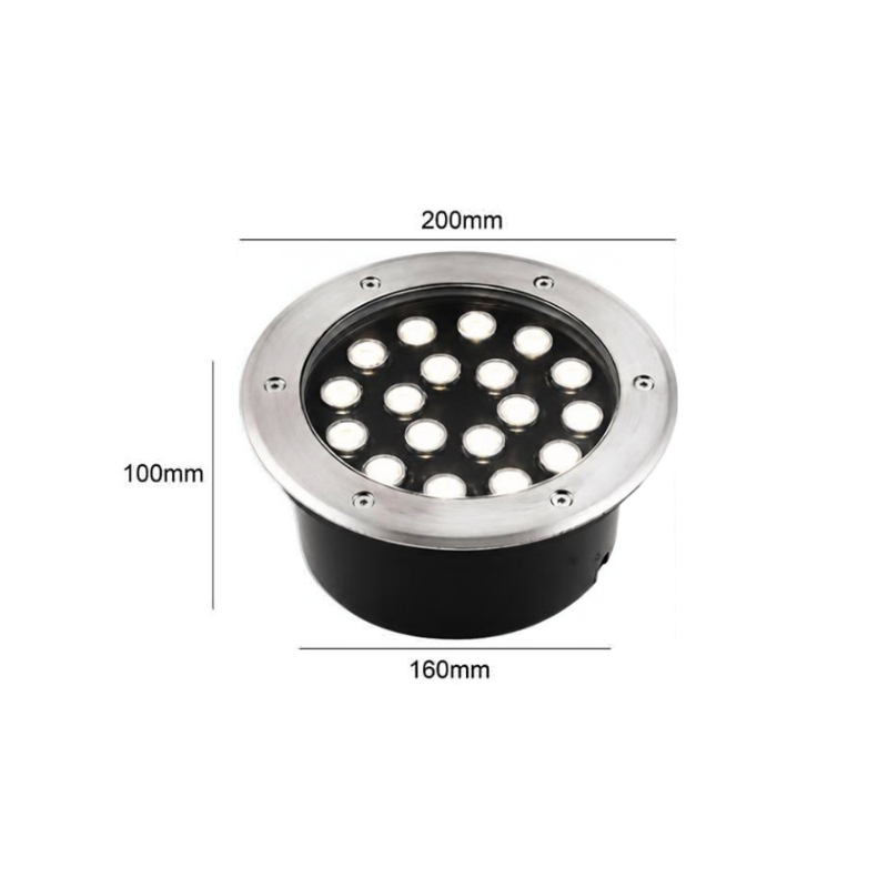 Foco embutido Para Piso 18W 3000K IP65