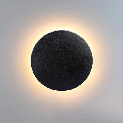 Aplique Led Circular Negro Luz Calida 6W
