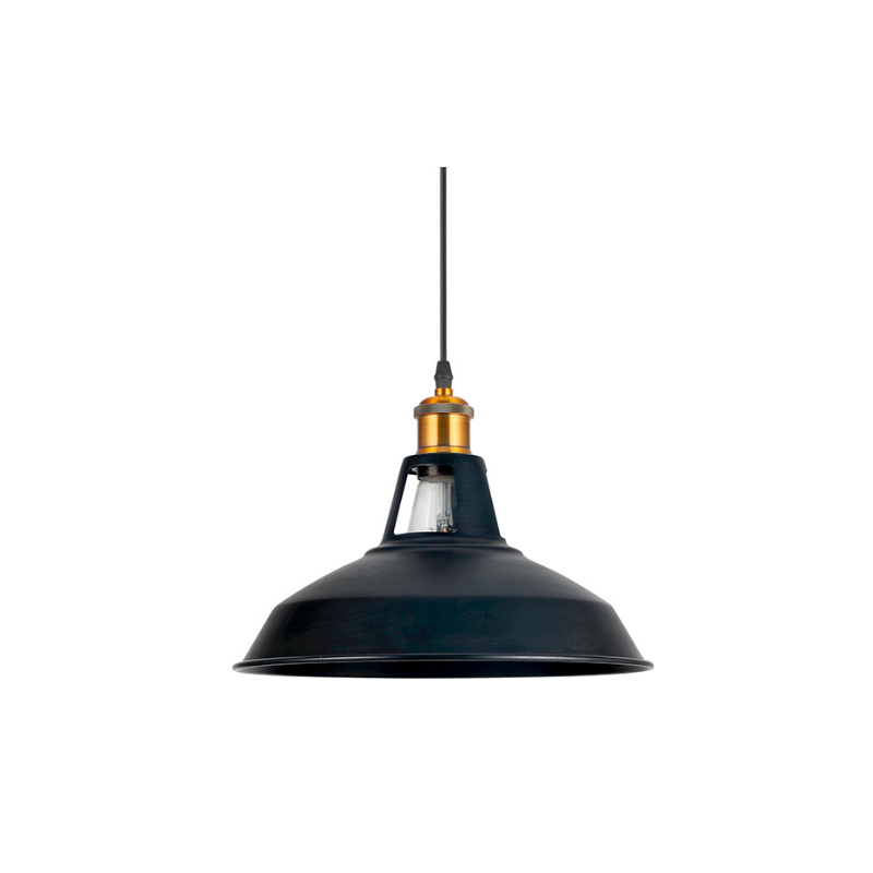 Lámpara Colgante Modelo Cosy Porta E27 30cm Negro