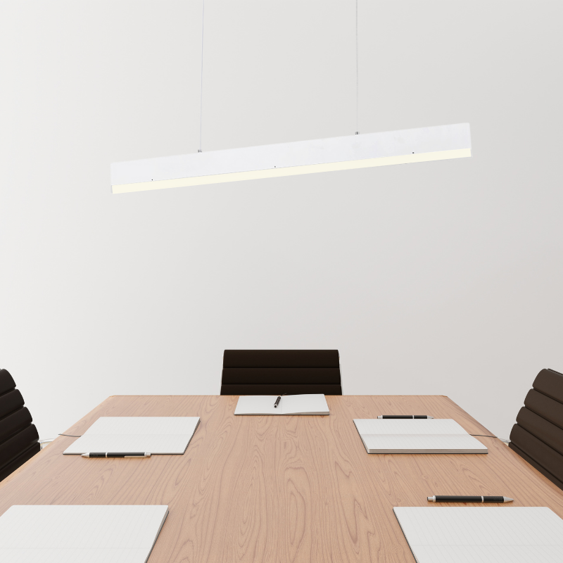 Lámpara Modelo Sakura Lineal 90cm X 7cm Led Colgante Blanca 36w 3000-4000-6000k