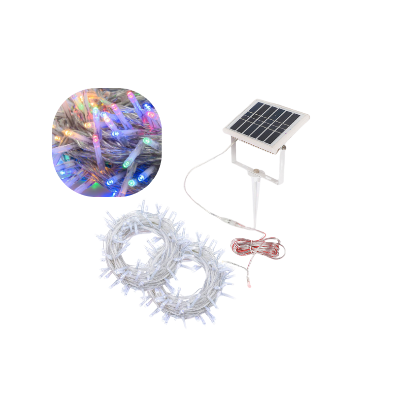 Guirnalda Decorativa de Carga Solar 10 metros con Luces RGB