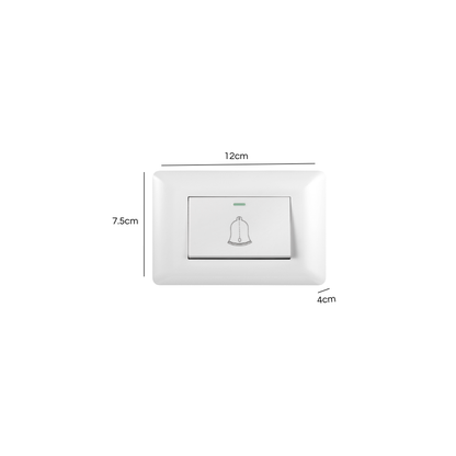 Interruptor Pulsador Simple 10A Blanco PC