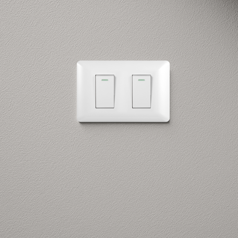 Interruptor Doble Armado 9/24 16A Blanco PC SEC