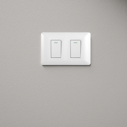 Interruptor Doble Armado 9/24 16A Blanco PC SEC