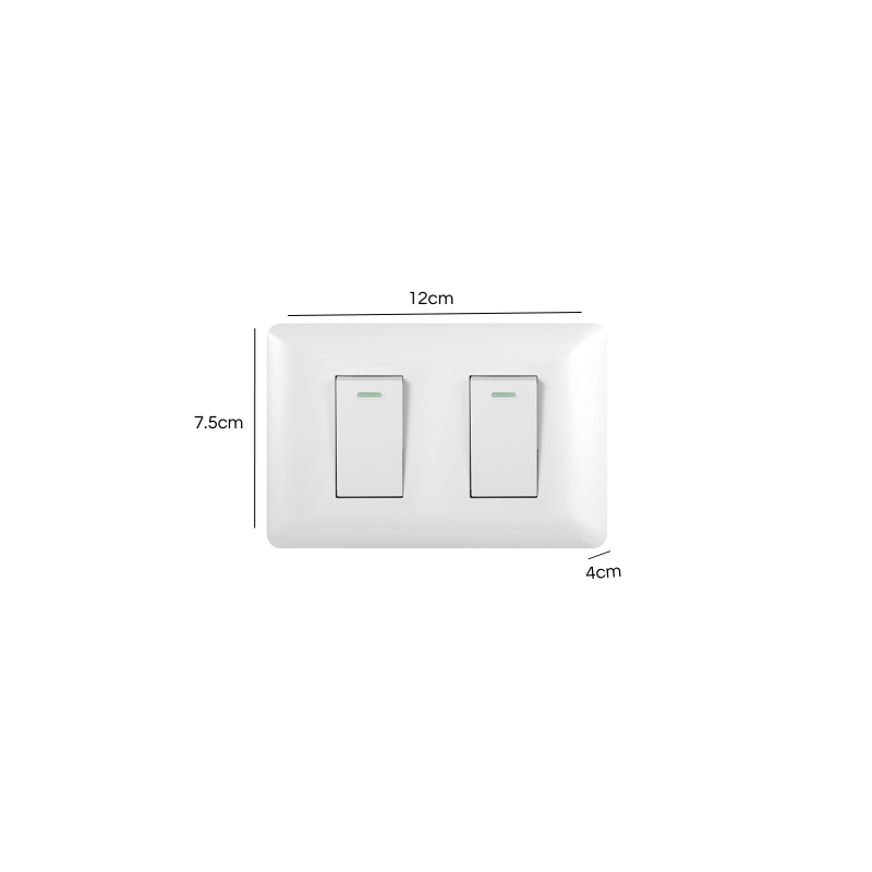 Interruptor Doble Armado 9/24 16A Blanco PC SEC