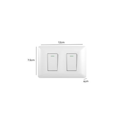 Interruptor Doble Armado 9/24 16A Blanco PC SEC