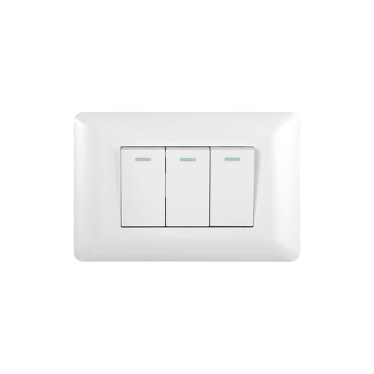 Interruptor Triple Armado 9/12 16A Blanco PC SEC