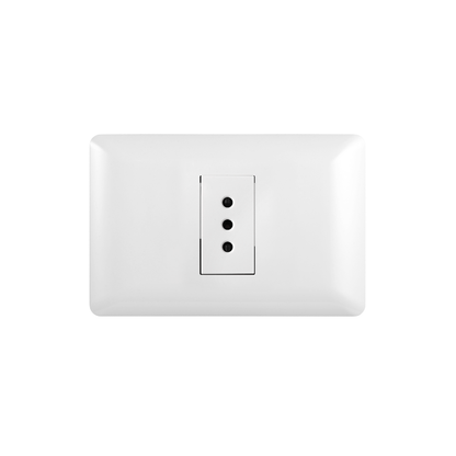 Tomacorriente Simple Puenteado Armado 10A Blanco PC SEC