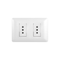 Tomacorriente Doble Puenteado Armado 10A Blanco PC SEC