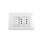 Interruptor Puenteado Armado 9/12 16A + Tomacorriente 16A Blanco PC SEC