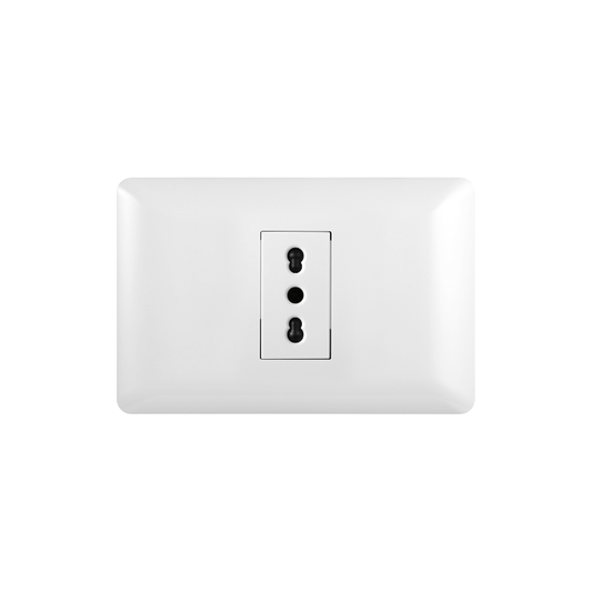 Interruptor Puenteado Armado 9/12 16A + 2 Tomacorrientes 16A Blanco PC SEC