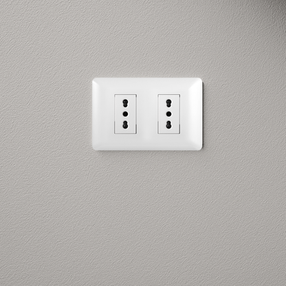 Tomacorriente Doble Armado 16A Blanco PC SEC