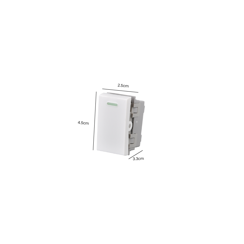 Modulo Interruptor 9/24 16A 250v Blanco PC SEC