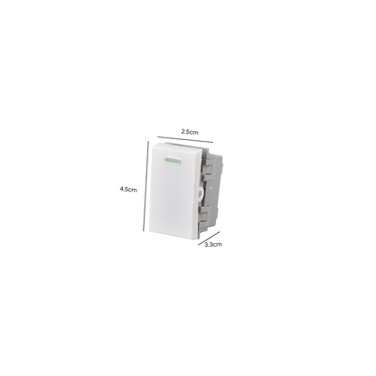 Modulo Interruptor 9/24 16A 250v Blanco PC SEC