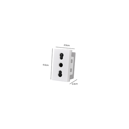 Modulo Tomacorriente 16A 250v Blanco PC SEC