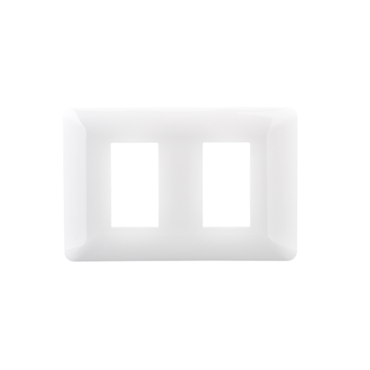 Placa Doble Con Soporte Blanco PC
