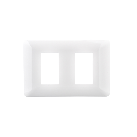 Placa Doble Con Soporte Blanco PC