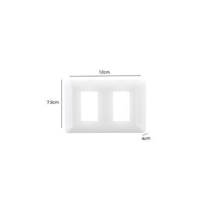 Placa Doble Con Soporte Blanco PC