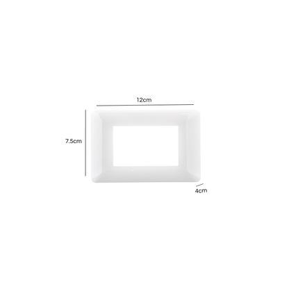 Placa Triple Con Soporte Blanco PC