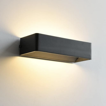 Aplique Led Cuadrado Negro 2X5W Luz Calida 3000K