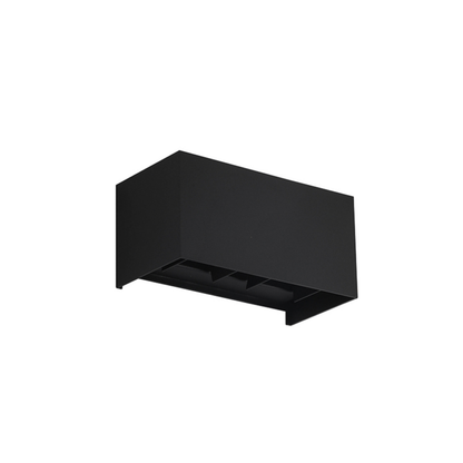 Aplique Led Cuadrado Negro Luz Dirigible 2X6W IP54 Luz Calida 3000K