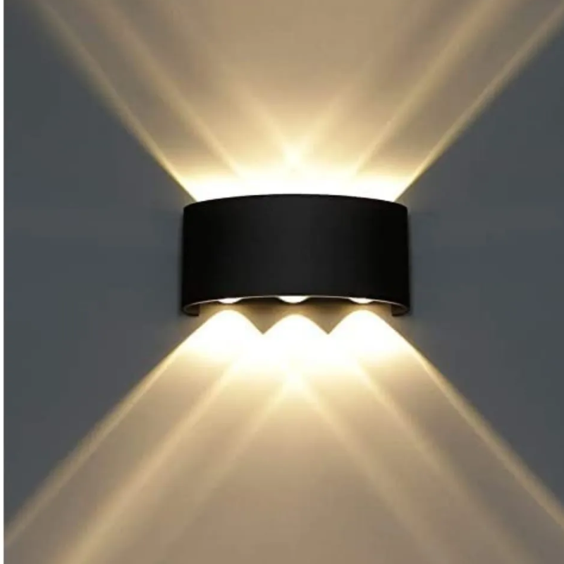 Aplique Lampara Muro Triple Led 6w Exterior Luz Calida IP54
