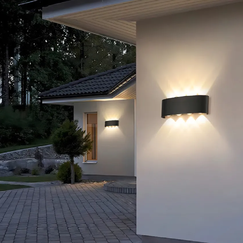 Aplique Lampara Muro Led 10w Exterior Luz Calida IP54