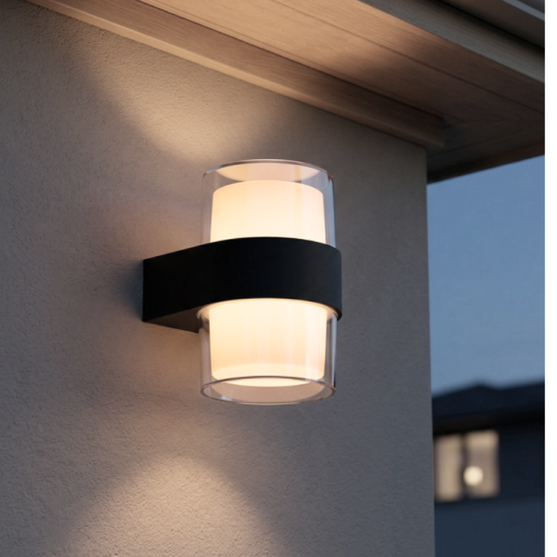 Aplique Farol Led Cilindro 10W IP54 Luz cálida 3000K