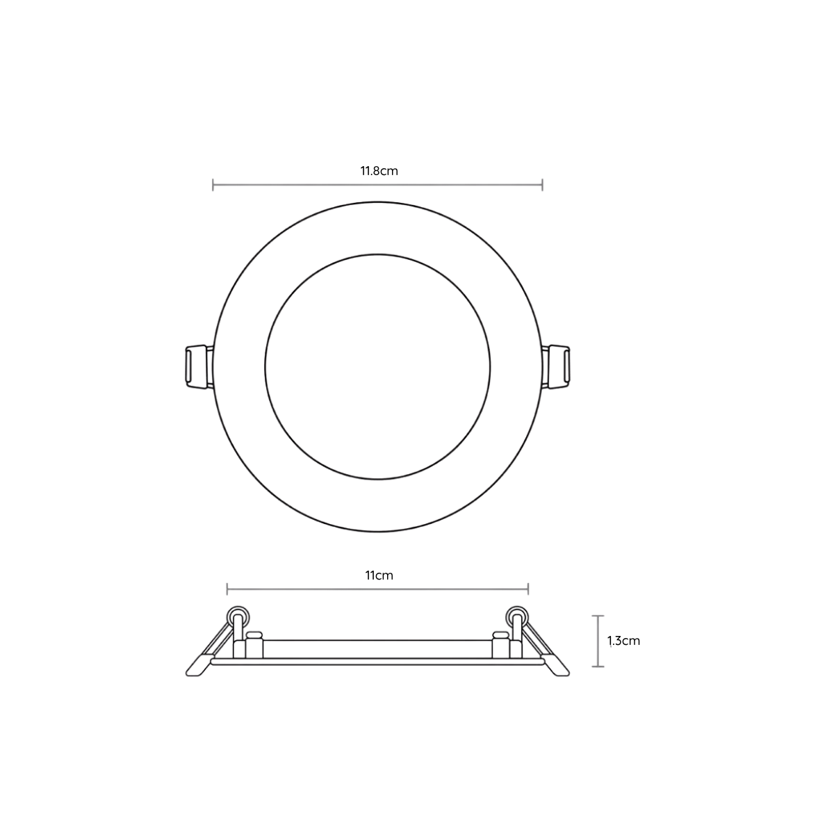 Panel Plafon Led Embutido Redondo 6w 11.8cm