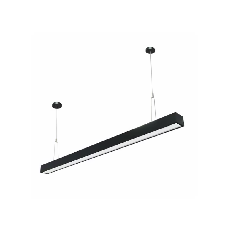 Lampara Led Lineal Colgante Negro 24W 70x40 120cm ABS