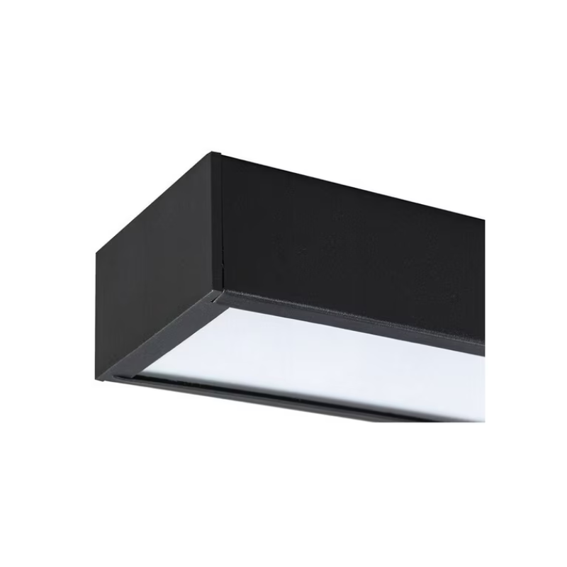 Lampara Led Lineal Colgante Negro 24W 70x40 120cm ABS