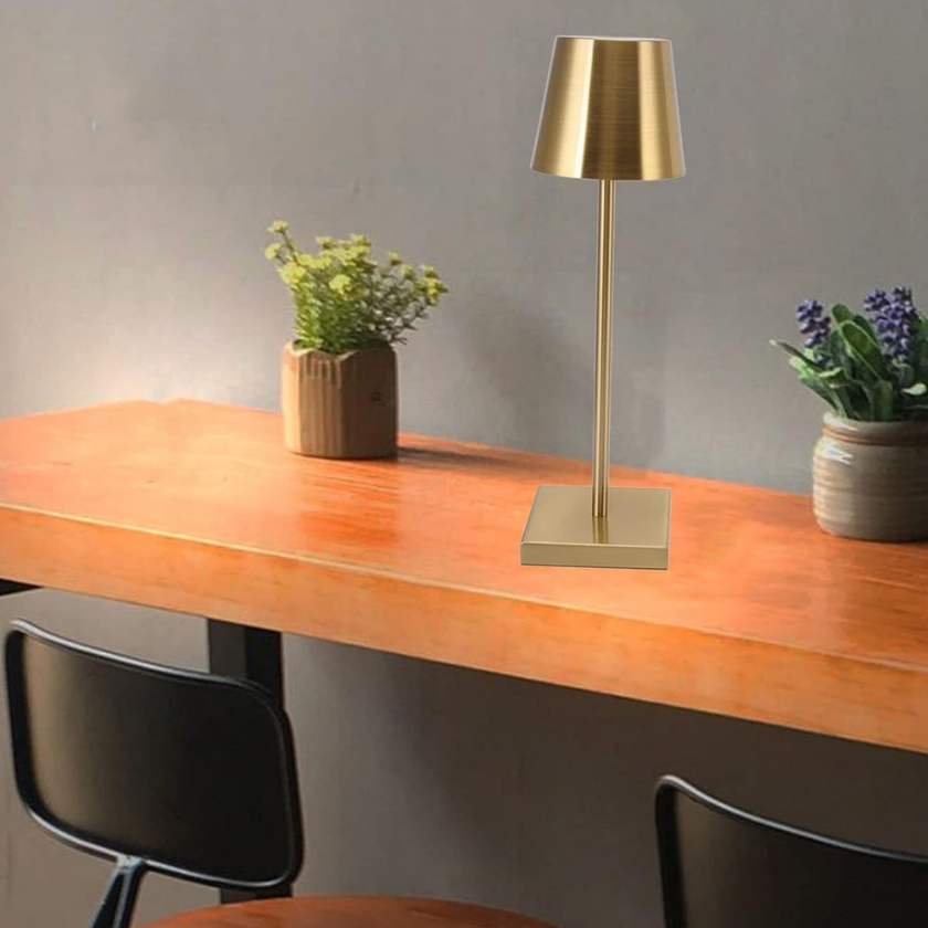 Lampara Led Dorada Tactil Recargable con Usb
