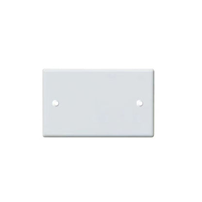 Placa Ciega Con Soporte Blanco PP