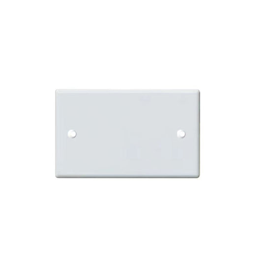 Placa Ciega Con Soporte Blanco PP