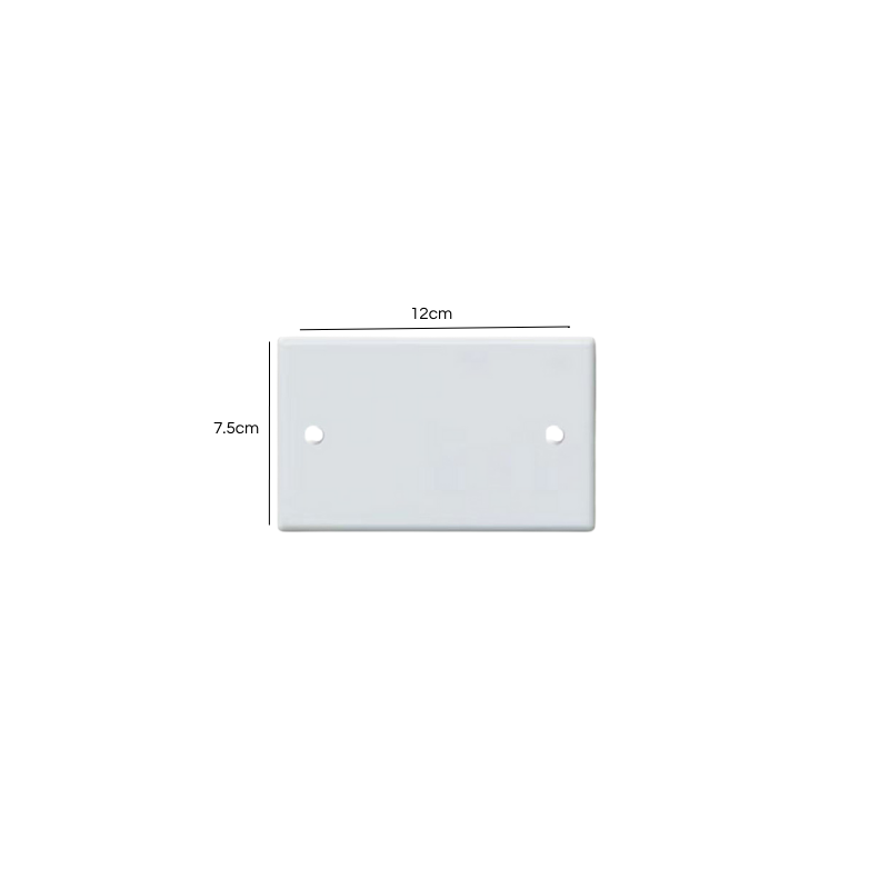 Placa Ciega Con Soporte Blanco PP